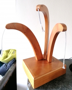 Preview: 1 x Rot Faltstern plus Lampenständer und Trafo - für Innen